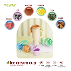 Custom Stainless Steel Tumbler Mug Multi-Function Tumbler Ice Cream Attachment
